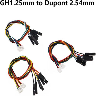 GH1.25MM Male Housing Connector Kit with Lock to DuPont 2.54MM Crimped Cables 20cm 26AWG Multi-color Wires for DIY Arduinos Projects and Prototyping