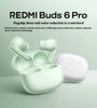 Xiaomi Redmi Buds 6 Pro TWS bluetooth Earbuds Wireless ANC Earphone 55dB Depth Noise Cancelling 3-Mic AI Call Noise Reduction Three Moving Coil 360 Surround Sound HD Audio 36H Playback Low Gaming Latency In-ear Sports Headphones