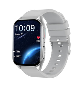 M3 1.95-inch HD Screen ECG AI Voice Assistant bluetooth Call Heart Rate Blood Pressure Blood Oxygen Blood Glucose Monitor Sleep Monitoring Body Composition Analysis Uric Acid Lipids Detection Met HRV Function Multi-sport Modes IP67 Waterproof Smart Watch