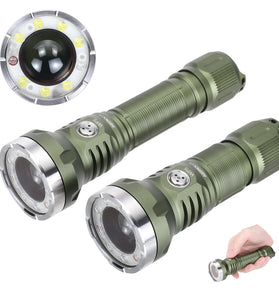 Astrolux WP4 / WP5 1350M Long Distance Throwing LEP Flashlight 3in1 with 1200LM LED Flood Light & Red Blue AUX Light EDC Strong Spotlight Waterproof Search Torch With Type-C Charging 21700 Li-ion Battery