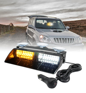 16 LED Windshield Dash Strobe Light Bar Car Truck Shovel-type Warning Flash Lamp Police Lights 12V Emergency Signal Lamp Flash Lighting