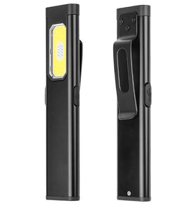 Multi-functional Super Bright LED Mini Flashlight Dual Source USB Rechargeable Work Lamp High Brightness For Camping Hiking Magnetic Back Clip Light for Work Emergency