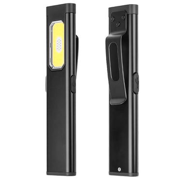 Multi-functional Super Bright LED Mini Flashlight Dual Source USB Rechargeable Work Lamp High Brightness For Camping Hiking Magnetic Back Clip Light for Work Emergency