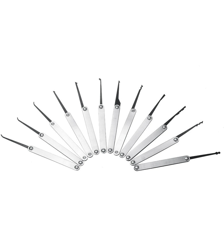 19Pcs Unlocking Locksmith Practice Lock Pick Key Extractor Padlock Lockpick Tool Kits