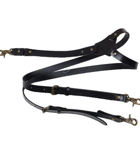 Men's PU Leather Suspenders Retro Style Y back Adjustable Belt Loop 3 Snap Hooks Belt Mens Trousers Braces