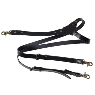 Men's PU Leather Suspenders Retro Style Y back Adjustable Belt Loop 3 Snap Hooks Belt Mens Trousers Braces