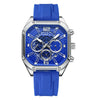 CRRJU Men's Business Quartz Watch Silicone Strap Waterproof Sport Wristwatch with Automatic Date Casual Design and Watch Box
