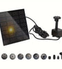 Solar Powered Water Pump Kit for Garden Decor with 8 Nozzle Attachments Environmentally Solar Panel for DIY Fountain Pond Bird Bath Aquarium Waterfall