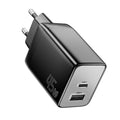 [GaN Tech] ESSAGER ES-CD40 45W 2-Port USB PD Charger USB-A+USB-C PD3.0 QC4.0 PPS FCP AFC Apple 2.4A Fast Charging Wall Charger Adapter EU Plug for iPhone 15 14 13 for Huawei Pura 70 Ultra for Xiaomi Civi4 Pro for Samsung Galaxy S24