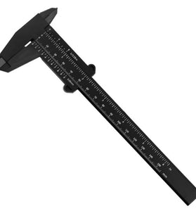 ETOPOO 6 Inch/ 150 mm Mini Plastic Caliper Double Scale Measuring Tool Rectangular Vernier Caliper Fast Read Sliding Gauge Ruler for Eyebrow Stencil Makeup Student School Office Home