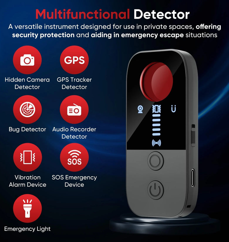 Hide camera Detectors Camera Finder GPS Tracker Detector Camera Detector Wireless Detector for Travel HotelHome Bathroom Car