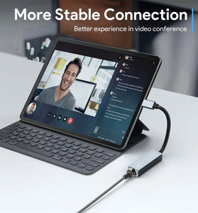 USB Type C to Gigabit Network Card Port Network Cable Adapter USB-C to RJ45 Driveless for Laptops Tablets