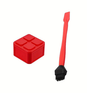 RUITOOL Silicone Glue Brush Kit Non Stick Adhesive Applicator Easy Clean Black Bristles Storage Pod for Woodworking Arts Crafts Projects