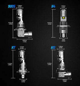 NovSight 2PCS 17000LM 60W LED Car Headlight Bulbs 6500K Bright White IP68 Waterproof Level LED Headlamp