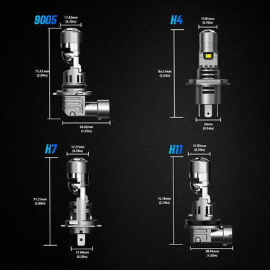 NovSight 2PCS 17000LM 60W LED Car Headlight Bulbs 6500K Bright White IP68 Waterproof Level LED Headlamp