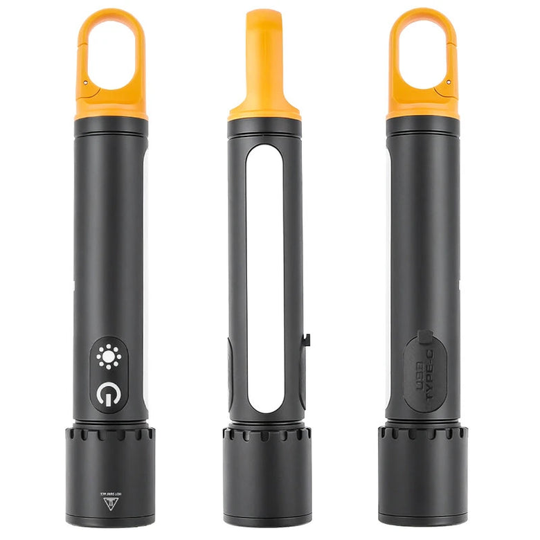 1000LM Super Bright LED Tactical Flashlights with COB Sidelight, 21700 Battery, USB Rechargeable Telescopic Zoom Best Small LED Torch IPX4 Waterproof for Camping Emergency