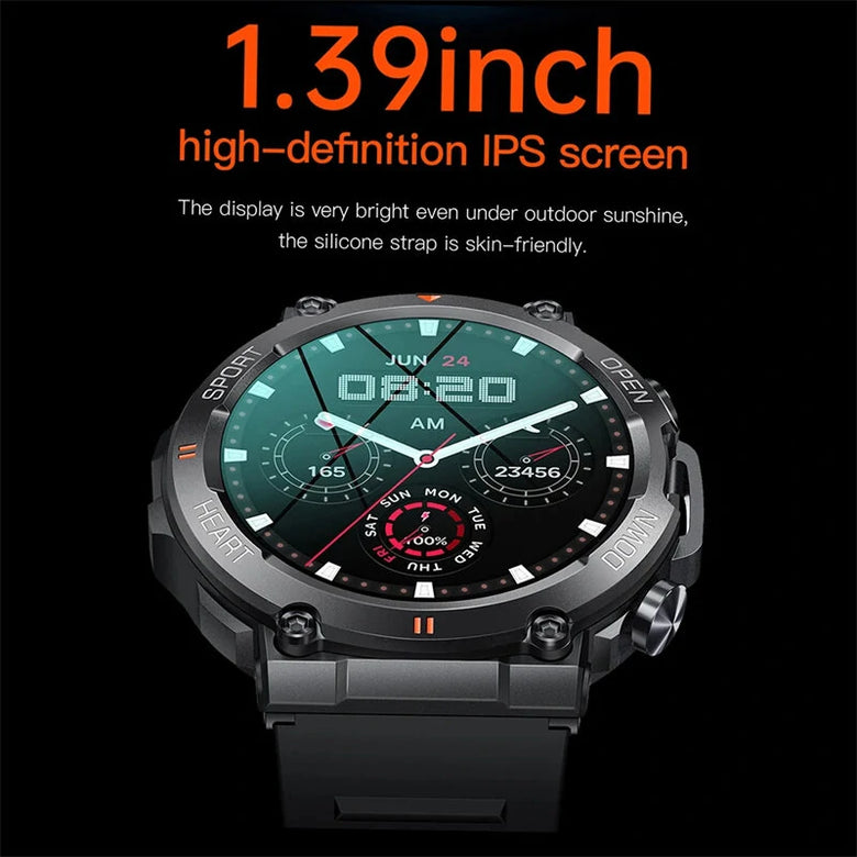 K56Pro 1.39inch HD Screen bluetooth Call Heart Rate Blood Pressure Blood Oxygen Monitor Sleep Monitoring Multi-sport Modes Music Playback Life-grade Waterproof Smart Watch
