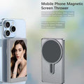 Magnetic Phone Selfie Monitor Screen for Smartphone Rear Camera Selfie with bluetooth Button Vlog Live Stream for iPhone Android Phone