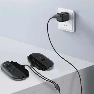 GP-377 Switch2 Left and Right Handles Charging Cable 2-in-1 Switch Joy-con Handles Braided Cable