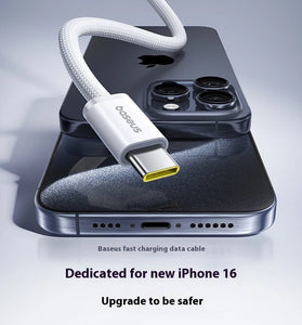 Baseus Dynamic4 PD100W Type-C to Type-C Cable PD3.0 Fast Charging Data Transmission Copper Core Line 1M/2M Long for iPhone 16 16 Pro 15 Pro Max for Xiaomi 15 Pro for Samsung Galaxy S25 Ultra