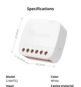SONOFF S-Mate2 eWeLink Remote Control via Smart Switch for Smart Home Work with Alexa Google Home IFTTT