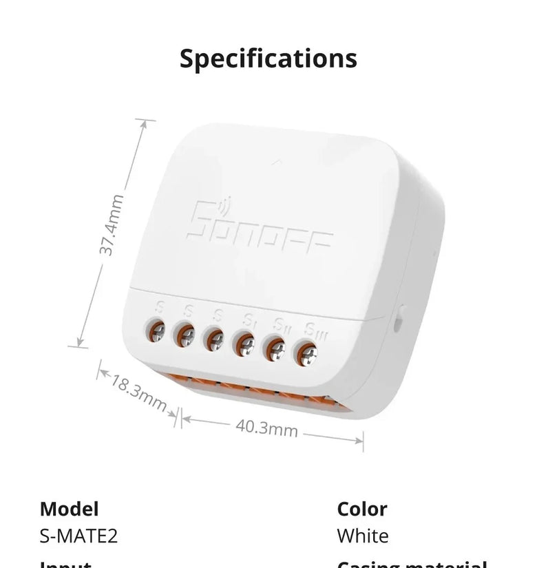 SONOFF S-Mate2 eWeLink Remote Control via Smart Switch for Smart Home Work with Alexa Google Home IFTTT