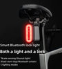 ROCKBROS Bicycle Bluetooth Smart Lock Taillight Dual Function IPX6 Waterproof 5 Lighting Modes Type-C Rear Light Lock for MTB Bike