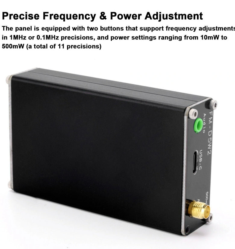 Frequency Emitter Module 0.5W Frequency Modulation Emitter 76-108Mhz 500mW Digital Display Ster ...