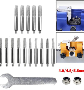 Chainsaw Sharpener Parts Diamond Coated Grinding Head Cylindrical Burr 4 5 6mm For Portable Hand Chain Grinder