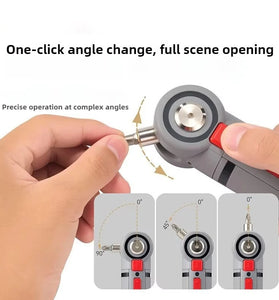 Multi Angle Electric Screwdriver 4V Lithium Battery Compact Design 3 Torque Settings LED Lights Fast Charging Rechargeable Professional Tool