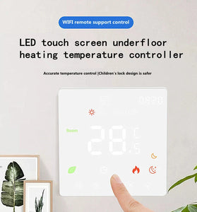 K6H Tuya WiFi Smart Thermostat LED Touch Screen Electric Floor Heating TRV Water Gas Boiler Temperature Voice Remote Controller with Alexa Google Home