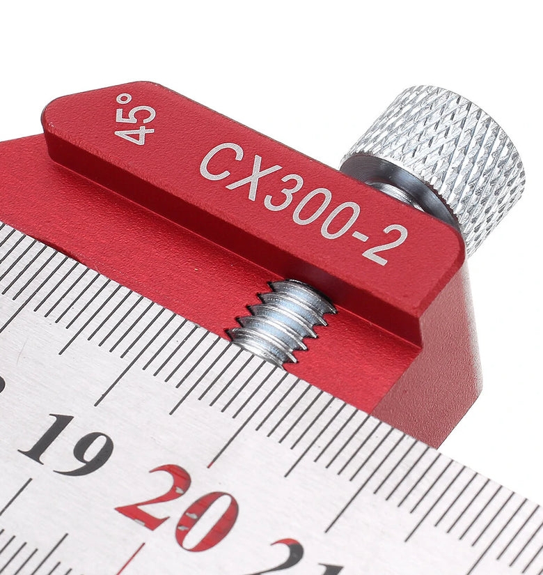 Enjoywood Line Scribe Ruler 45 90 Degree Adjustable Stainless Steel Woodworking Tool Locator 12 Inch Length Versatile for Precise Measurement and Drawing