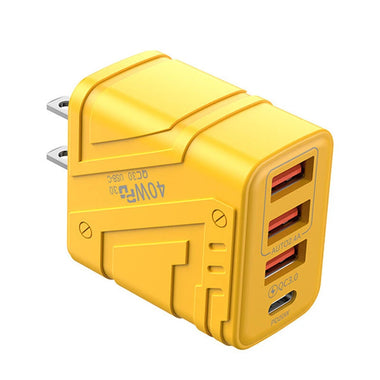 AD-67 40W 4-Port USB PD Charger 3USB-A+USB-C PD3.0 QC3.0 Fast Charging Wall Charger Adapter EU Plug US Plug for iPhone 16 15 Pro 14 13 12 Pro Max for Huawei Mate XT for Xiaomi 15pro for Samsung Galaxy Z Flip6