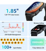 Weofly Active 1.85inch HD Screen bluetooth Call Heart Rate Blood Pressure Blood Oxygen Monitor Sleep Monitoring Body Temperature Detection Breath Training Multi-sport Modes Music Playback IP67 Waterproof Smart Watch