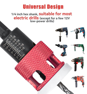 5PCS 1/4 Inch Hex Shank Countersink Drill Bits Set with Low Friction Stop for Wood Plastic MDF Drilling