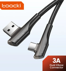 Toocki TQ-X15A3 3A USB-A to USB-C Cable Fast Charging Data Transmission Copper Core Line 1M/2M Long for iPhone 15 15Plus for Huawei Mate60 Pro for Samsung Galaxy S23 for Xiaomi 13pro