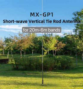 100W 20M-6M Band Shortwave Portable Antenna GP Antenna Vertical Tie Rod Antenna for HAM Radio