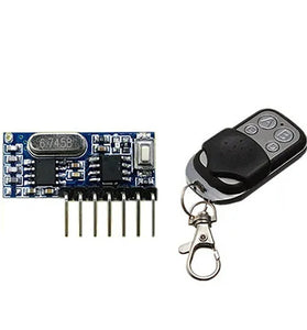 GERMA RF 433mhz Transmitter 4 Button Remote Control + Receiver Module Fixed EV1527 Decoding 4CH Output with Learning DIY Kit