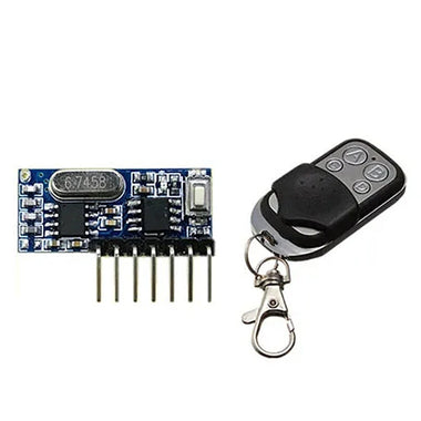 GERMA RF 433mhz Transmitter 4 Button Remote Control + Receiver Module Fixed EV1527 Decoding 4CH Output with Learning DIY Kit