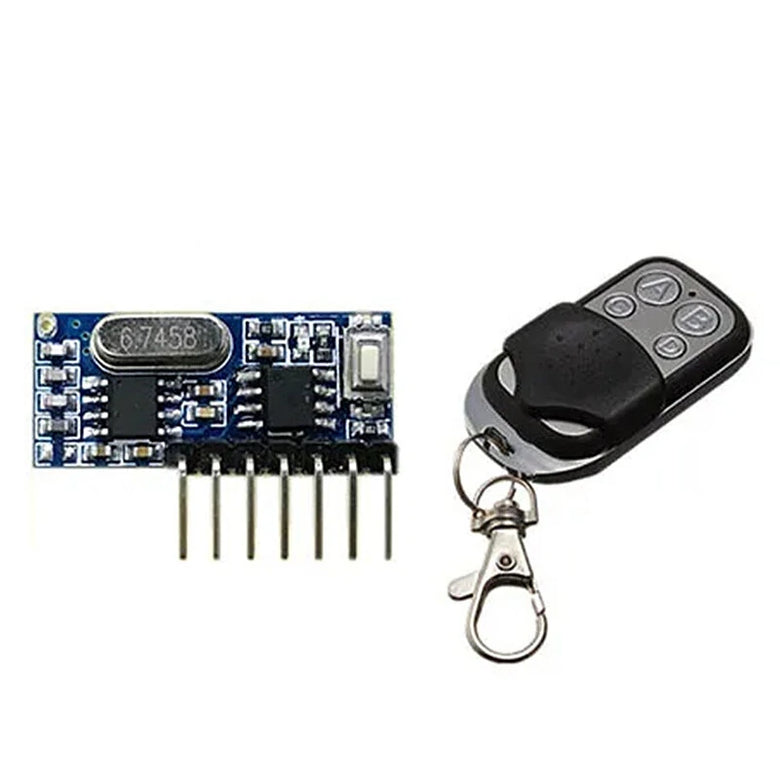 GERMA RF 433mhz Transmitter 4 Button Remote Control + Receiver Module Fixed EV1527 Decoding 4CH Output with Learning DIY Kit