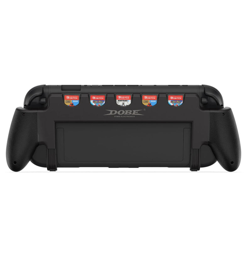 DOBE TNS-3179 Switch2 Console Grip Ergonomic Hand Grip 5 Game Card Slots Built-in Stand Portable Gaming Accessories for Nintendo Switch2