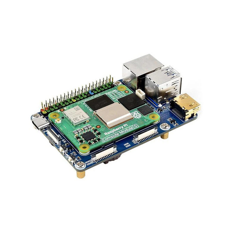 Raspberry Pi Compute Module 5 Expansion Board Dual 4K HD Multimedia Interface USB 3.2 PCIe Gigabit Ethernet GPIO TF Card Slot