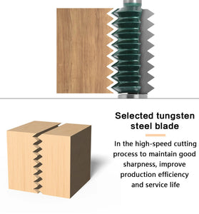 12mm Shank Reversible Finger Glue Joint Router Bit Bearing Finger Joint Router Bit for DIY Door Table Cabinet Shelve Furniture