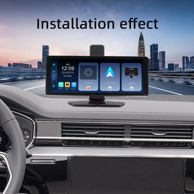 10.26 Inch Touch Wireless CarPlay 1080P Android Auto DVR Display Driving Recorder AHD Backup Camera Bluetooth 5G WiFi MirrorLink GPS Navigation FM Transmission 1600x600 Resolution