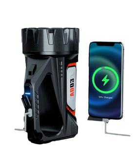 WARSUN DA03 Solar Rechargeable Energy Camp Flashlights ABS Portable Waterproof Torch Work Light Outdoor Hiking Camping Searchlight