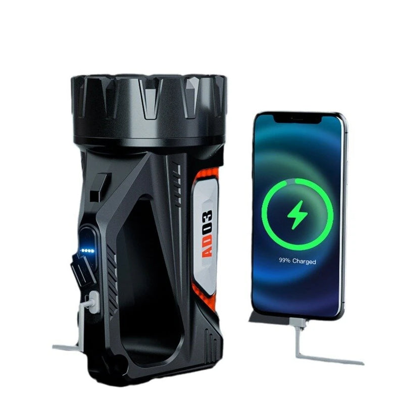 WARSUN DA03 Solar Rechargeable Energy Camp Flashlights ABS Portable Waterproof Torch Work Light Outdoor Hiking Camping Searchlight