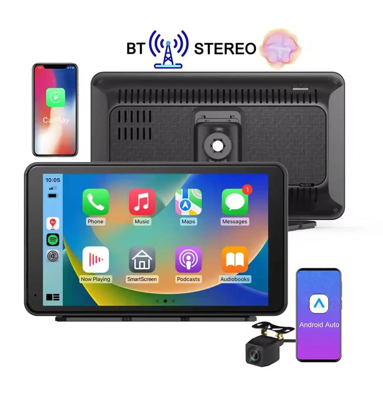 7 Inch IPS Touch Screen Car MP5 Player BT Stereo Android Auto Car Radio Carplay Dashcam DVD Audio System Build-in WiFi Night Vision