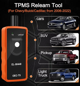 Kinbolen Automotive Tire Pressure Detection Sensor EL-50448 OEC-T5 Opel/GM Tire Pressure Monitoring System TPMS Reset Activation Tool