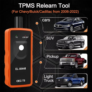 Kinbolen Automotive Tire Pressure Detection Sensor EL-50448 OEC-T5 Opel/GM Tire Pressure Monitoring System TPMS Reset Activation Tool
