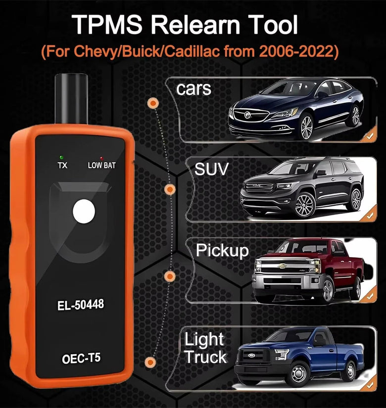 Kinbolen Automotive Tire Pressure Detection Sensor EL-50448 OEC-T5 Opel/GM Tire Pressure Monitoring System TPMS Reset Activation Tool